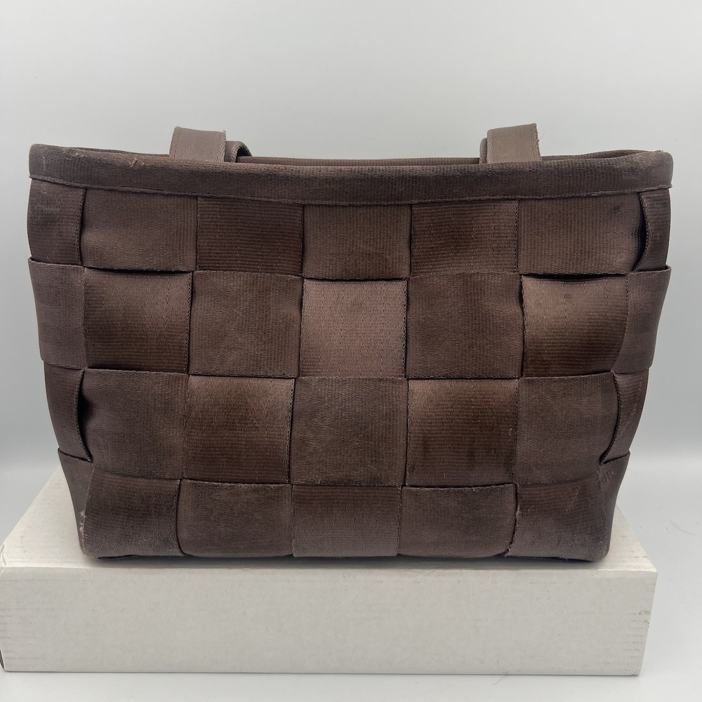 HARVEYS‎ The Original Seatbelt Small Tote Shoulder Bag Purse Brown Vintage
